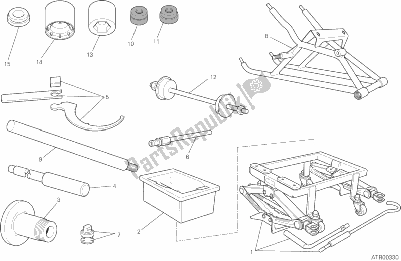 Alle onderdelen voor de 01c - Werkplaatsgereedschap van de Ducati Superbike 1299S ABS 2016